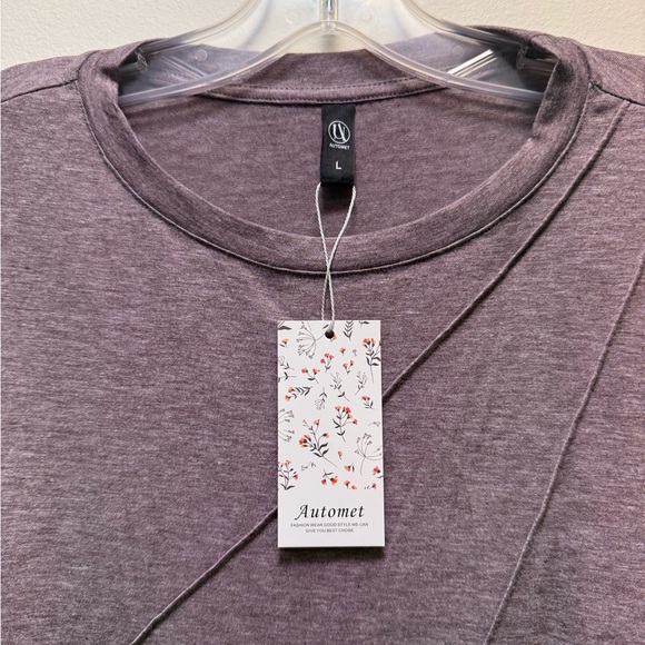 Women's Purple Long Sleeve Top Size Large loose fit - Picture 2 of 4